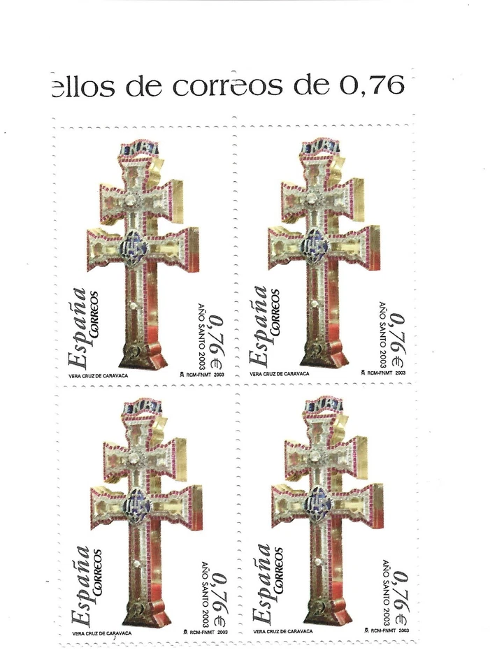 ESPAÑA. Año: 2003. AÑO JUBILAR CRUZ DE CARAVACA  . BLOQUE DE 4 EDIFIL 4013 ** - Imagen 1 de 1