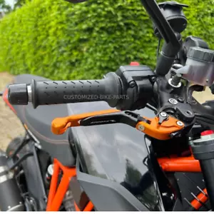 KTM 1290 Superduke R 2014-2025 | Adjustable Clutch Brake Lever Set Orange/Black - Picture 1 of 9