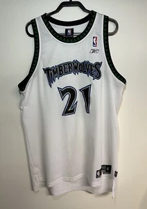 Vintage Minnesota Timberwolves Reebok Kevin Garnett White Jersey Men’s XL - Picture 1 of 7