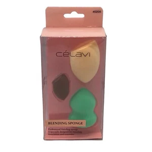 Juego de tres esponjas mezcladoras Celavi Beauty nuevas lavables reutilizables sin látex - Imagen 1 de 7