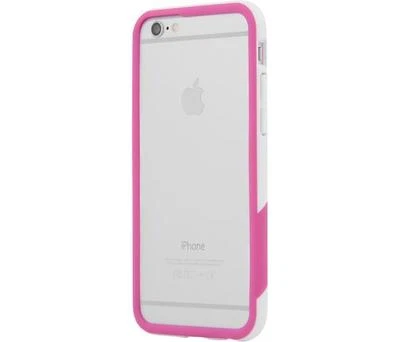 Funda con marco parachoques borde exterior Tavik para Apple iPhone 6 6S 4.7 blanca/magenta Foto 1 de 4