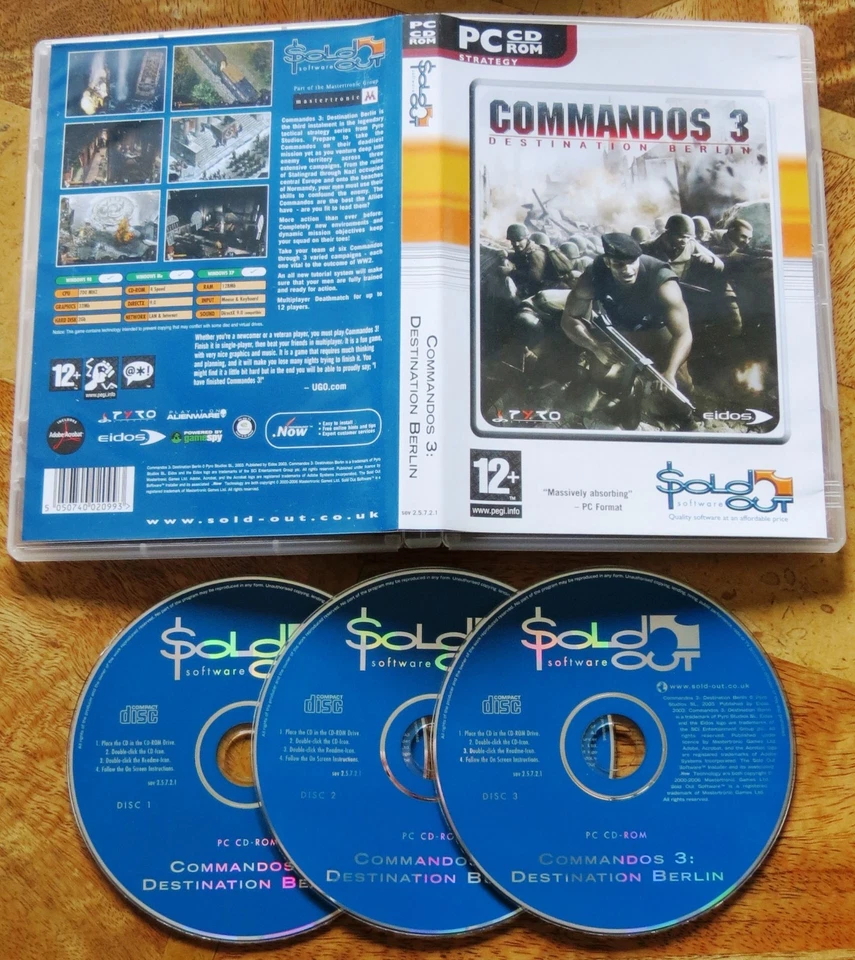 Commandos 3 Destination Berlin (PC CD-ROM Tactics Strategy Game New (Not Sealed) - Image 1 of 1