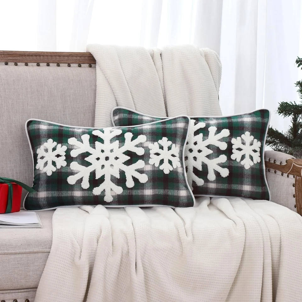 All Smiles 12X20 Exterior Navidad Copo de Nieve 20 x 12 (Pack de 2), Verde  Foto 1 de 1