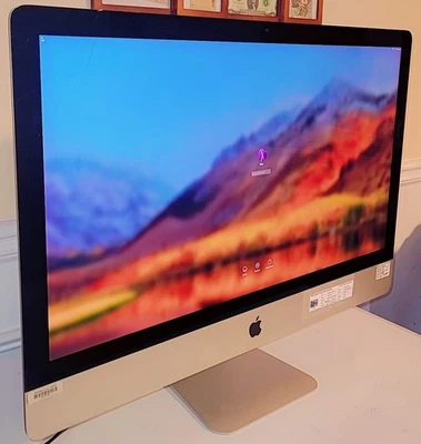 Apple iMac 27" Retina 5K Core i7-6700K 2TB HDD 32GB RAM OS 10.13.6 2015 - READ!  - Image 1 of 4