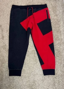 POLO RALPH LAUREN P-WING 2 Double Knit Performance Jogginghose schwarz rot Gr. M - Bild 1 von 11