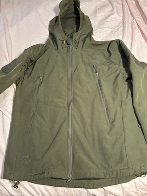 Men's Hooded Tactical Jacket Waterproof Fleece Lined Softshell Outdoor Coat Med - Image 1 of 4