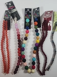 Lote Surtido de 6 Hebras de Cuentas Jade Mezcladas Multicolor Nuevas Artesanías Joyería - Imagen 1 de 11