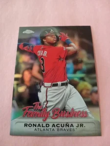 2019 Topps Chrome Family Business Ronald Acuna JR Atlanta Braves  #FBC-8 - Picture 1 of 1
