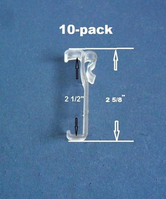 Paquete de 10 clips de cenefa de vinilo transparente de 2 1/2 pulgadas persianas venecianas de imitación y madera de 2,5 " Foto 1 de 2