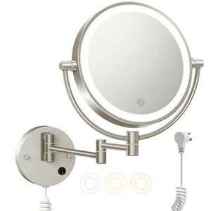 Upgraded Wall Mounted Makeup Mirror with Lights, Super Large Double Sided 1X/... - Picture 1 of 8