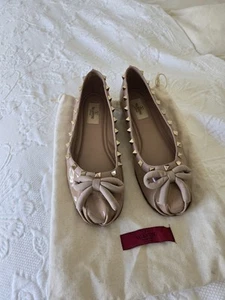 Valentino Garavani Rockstud Patent Leather Ballet Flats 38 - Picture 1 of 8