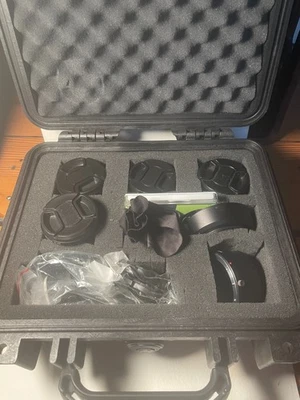 Bolex 16mm Kern Switar C mount Lens Set 10mm, 16mm, 25mm, 50mm w/ Pelican Case - Image 1 of 4