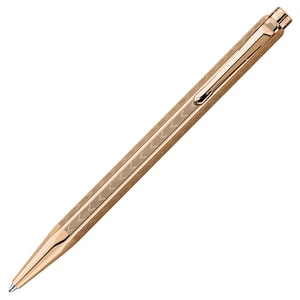 CARAN D'ACHE Ballpoint Pen, Oil-Based, Ecridor, Chevron, Rose Gold, 0898-207, Of - Picture 1 of 1