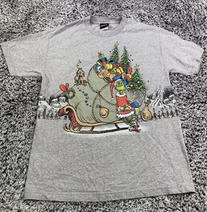 Vintage The Grinch T-Shirt 2001 All Over Print Film Promo Shirt Dr. Seuss Large - Bild 1 von 4