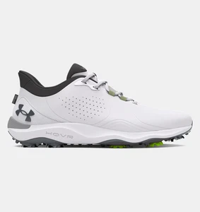 new UNDER ARMOUR men's $170 PRO WIDE Golf Shoes Cleats white-gray size 10.5 - Picture 1 of 8