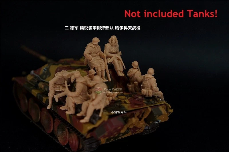 Modelo 8 homens impresso em 3D 1/72 Segunda Guerra Mundial Alemanha Batalha de Kharkiv granadeiro blindado - Imagem 1 de 4