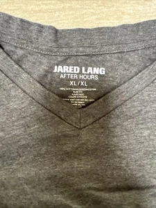Jared Lang Herren Kurzarm Shirt mit V-Ausschnitt grau Gr. XL - Bild 1 von 5
