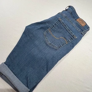 Levi's Signature Modern Skinny Cuffed Bermuda Shorts Sz 8 MId Rise Stretch Denim - Picture 1 of 7