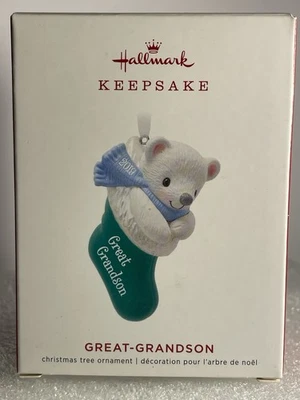 Great Grandson Hallmark Keepsake Ornament 2019 nuevo en caja Foto 1 de 4