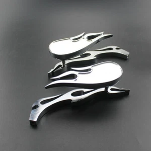 Pair 8mm 10mm Universal Side Mirrors Rear View Mirror Old School Bobber Chopper - Picture 1 of 9