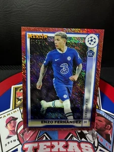 2022-23 Topps Merlín UEFA Clubes Competiciones Enzo Fernández Red Shimmer /299 #147 - Imagen 1 de 2