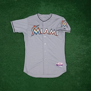 Miami Marlins Authentic On-Field Cool Base Grey Road Jersey - Picture 1 of 4
