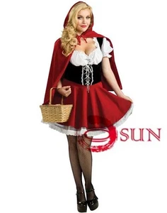Women Sexy Lingerie Little Red Cap Hat Fancy Dress Costume Cosplay Halloween - Bild 1 von 7