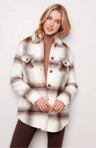 Neu mit Etikett Charlie B Hemdjacke aus gekochter Wolle Shacket Large - Bild 1 von 1