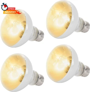 (4-Pack Reptile Heat Lamp Bulbs 50W - UVA Daylight Basking Light Bulbs for Repti - Picture 1 of 12