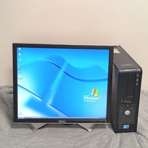 Restored Dell Optiplex 760 tower w monitor - Windows XP - 4GB RAM, 240 GB SSD - Picture 1 of 17