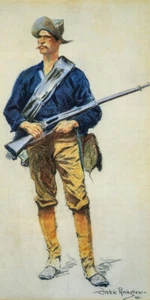 Infantry Soldier by Frederic Remington Western Giclee Art Print + Ships Free - Picture 1 of 4