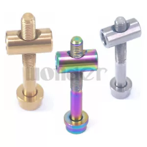 M5 30/40mm GR5 Titanium Screw Bolt & Washer & Barrel Nut For Bicycle Seat Post - Picture 1 of 25