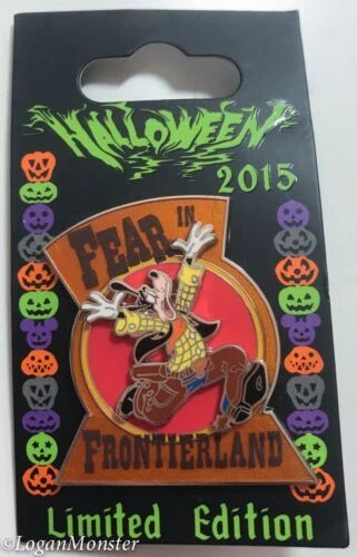 迪士尼乐园 2015 万圣节 Fear In Frontierland Goofy 限量版徽章 — 第 1/1 张图片