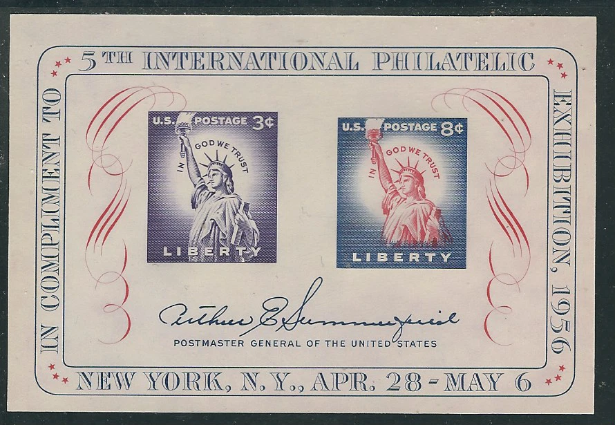 Scott #1075....3 & 8 Cent...Statue of Liberty...3 Souvenir Sheets - Image 1 of 1