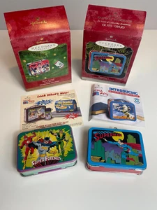 Hallmark Comic Super Friends & Superman Lunchbox Ornaments Lot PLEASE READ - Picture 1 of 4