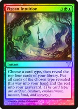 Vigean Intuition FOIL Dissension PLD Blue Green Uncommon MAGIC CARD ABUGames
