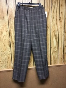 Braun karierte Damenhose, elastischer Bund.  - Bild 1 von 2