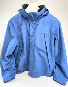 Parka invernale LANDS END foderato isolato cappotto stadio blu uomo XL 46-48 grande e alto - Foto 1 di 12