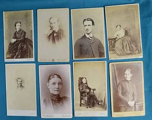 8x Victorian CDV Photos Carlisle Photographers Carte De Visite Andrews Scott - Picture 1 of 4