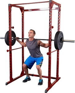 Best Fitness Power Rack, Red - Picture 1 of 12