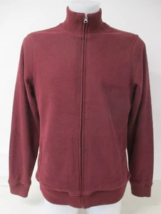 Pile Lined Jacket, Zip-Up, Knitted, BC CLOTHING, Burgundy, Small, 40" Chest - Picture 1 of 11