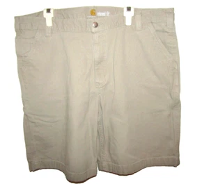 Pantalones Cortos CARHARTT Para Hombre Talla 40-42 Calce Relajado, Caqui, 6 Bolsillos, Algodón/Spandex - Imagen 1 de 9