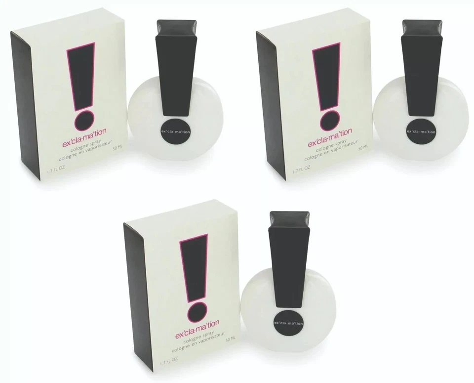 Pack de 3 Perfumes Exclamation by Coty para Mujer Colonia Spray 1.7 OZ Nuevo En Caja Foto 1 de 1