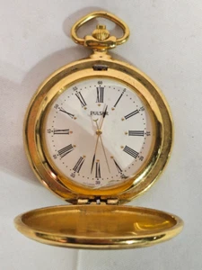 Pulsar Gold tone Japan V701 0B60 collectible unisex pocket watch - Picture 1 of 6