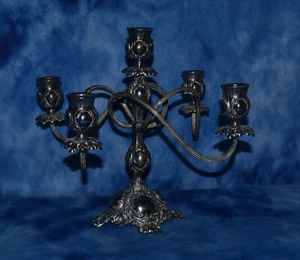 PAIRPOINT VIERFACHTELLER 5 KERZENLEUCHTER KERZENHALTER # 6124 1/2 HALLOWEEN - Bild 1 von 7