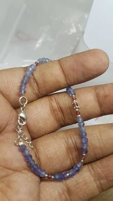 Tanzanite corniola pietra preziosa argento sterling 925 collana gioielli... - Immagine 1 di 4