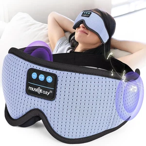 Máscara para dormir de ruido blanco auriculares con 16 sonidos relajantes, máscara para dormir Bluetooth - Imagen 1 de 12