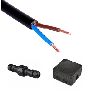 Cable negro de goma 3182TRS 0,75 mm 2 núcleos - herramientas manuales, cocina, exterior, estanques - Imagen 1 de 3