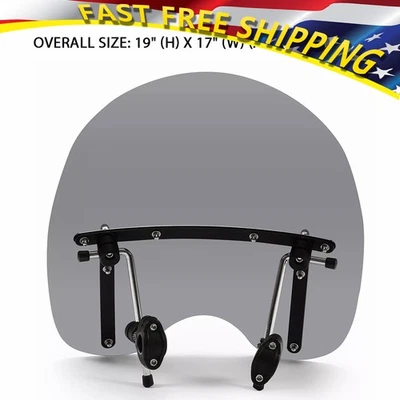 Parabrisas transparente para motocicleta Harley Dyna Honda Yamaha Suzuki Kawasaki Vulcan Foto 1 de 4