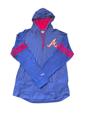 Sudadera con Capucha Mitchell And Ness Atlanta Braves XL Roja/Azul Deportes Béisbol Foto 1 de 4